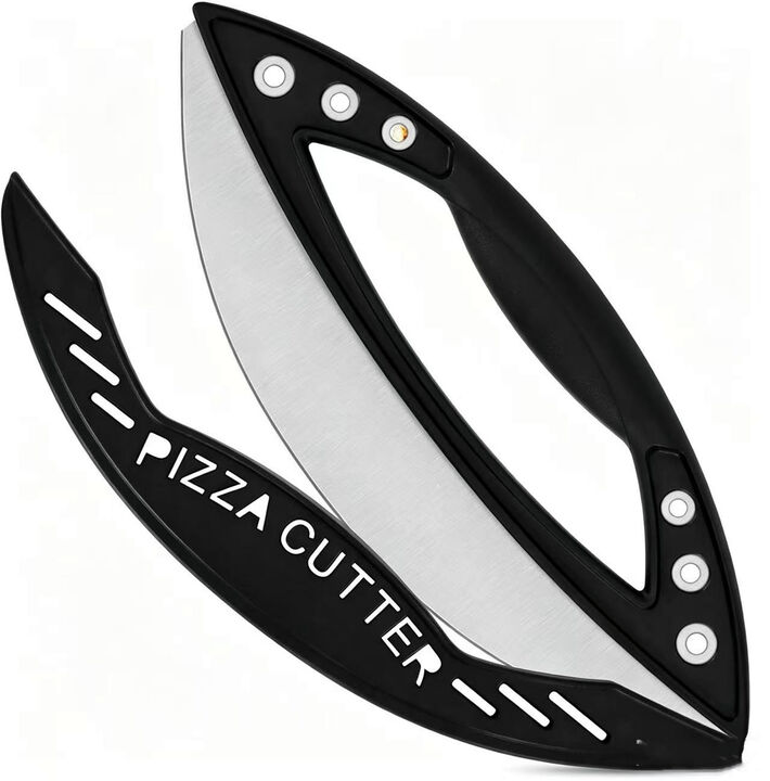 12" Stainless Steel Pizza Cutter Rocker Blade with Cover
