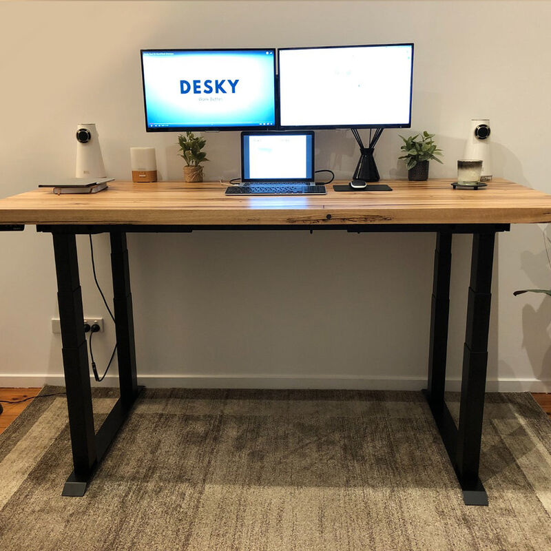 Desky Quad Sit Stand Desk Frame image number 1