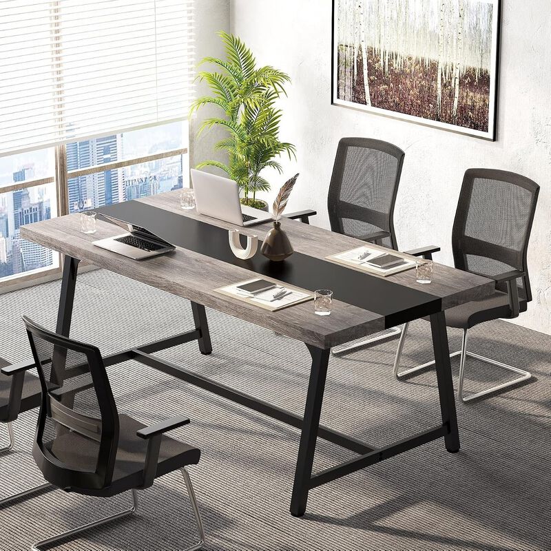Tribesigns 70.8'' Conference Table Executive Desk Dining Table image number 1