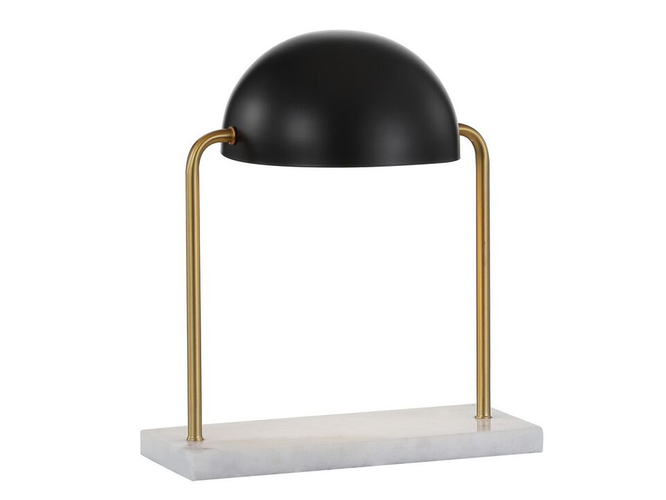 Porter Art Deco Dome Lamp with Marble Base