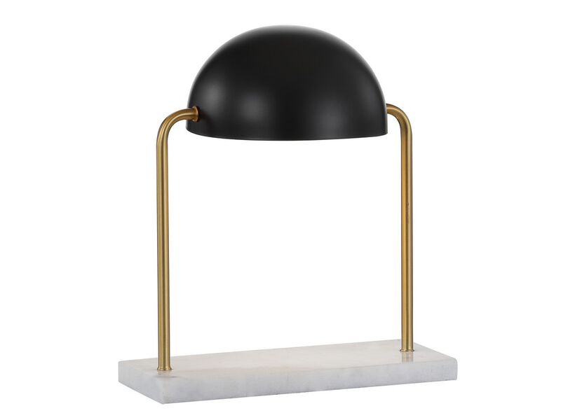 Porter Art Deco Dome Lamp with Marble Base