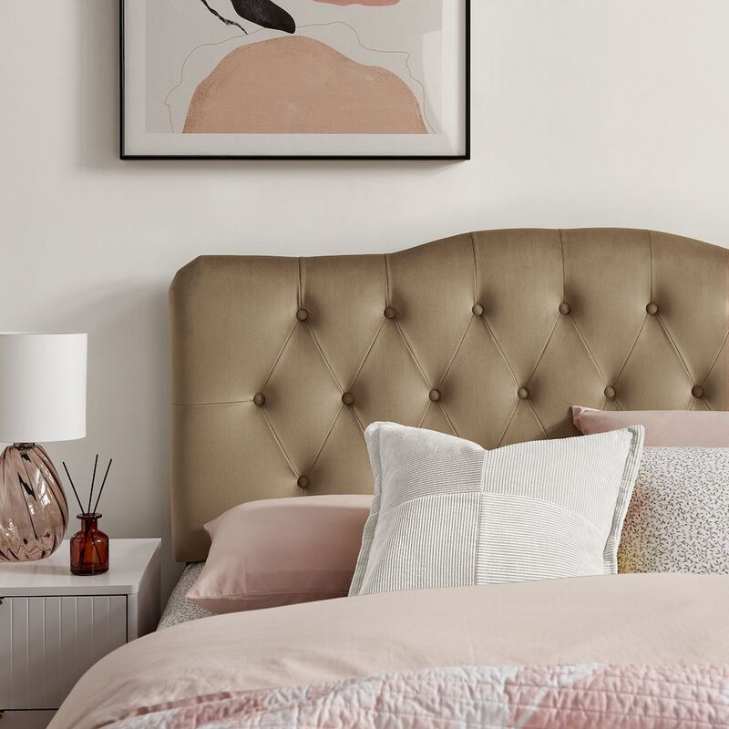 Annabel Stain-Resistant Performance Velvet Full Headboard image number 7