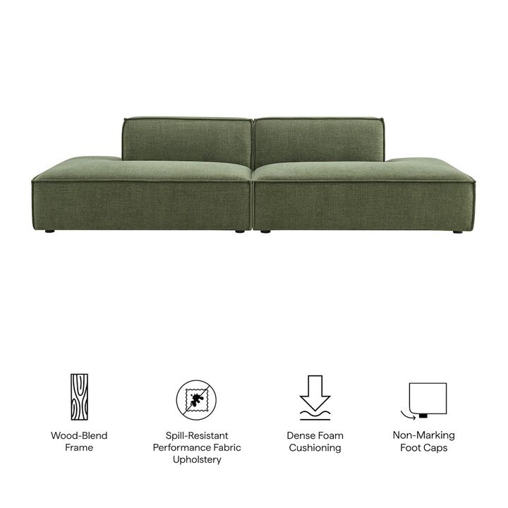 Restore 2-Piece Performance Fabric Upholstered Modular Loveseat
