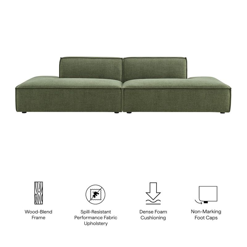 Restore 2-Piece Performance Fabric Upholstered Modular Loveseat image number 1