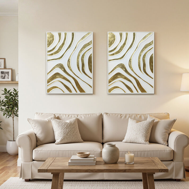 31.5" Modern Contour Metal Abstract Wall Art Decor image number 2