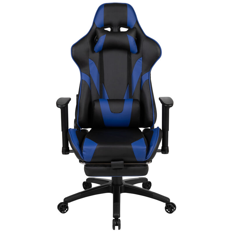 X30 Gaming Chair Racing Office Ergonomic Computer Chair with Reclining Back and Slide-Out Footrest in   LeatherSoft image number 8