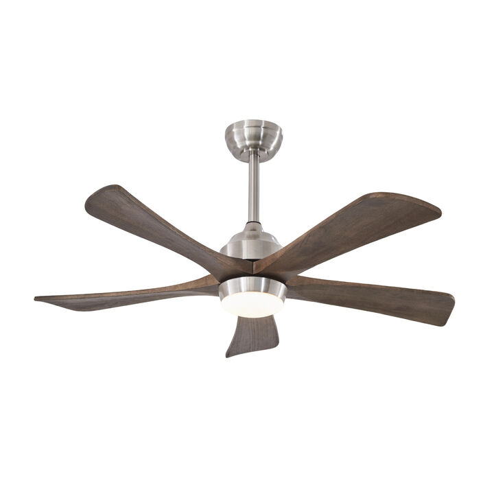 ELEMENT ACE 42 Inch Solid Wood Blades Ceiling Fan with Integrated Lights and Remote Control, Quiet DC Motor 6 Speed Levels for Living Room Bedroom Office Indoor Use