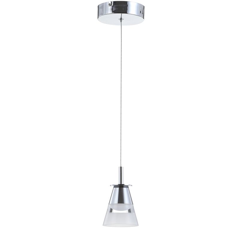 Alain 5" 1-Light Adjustable Metal Integrated LED Pendant