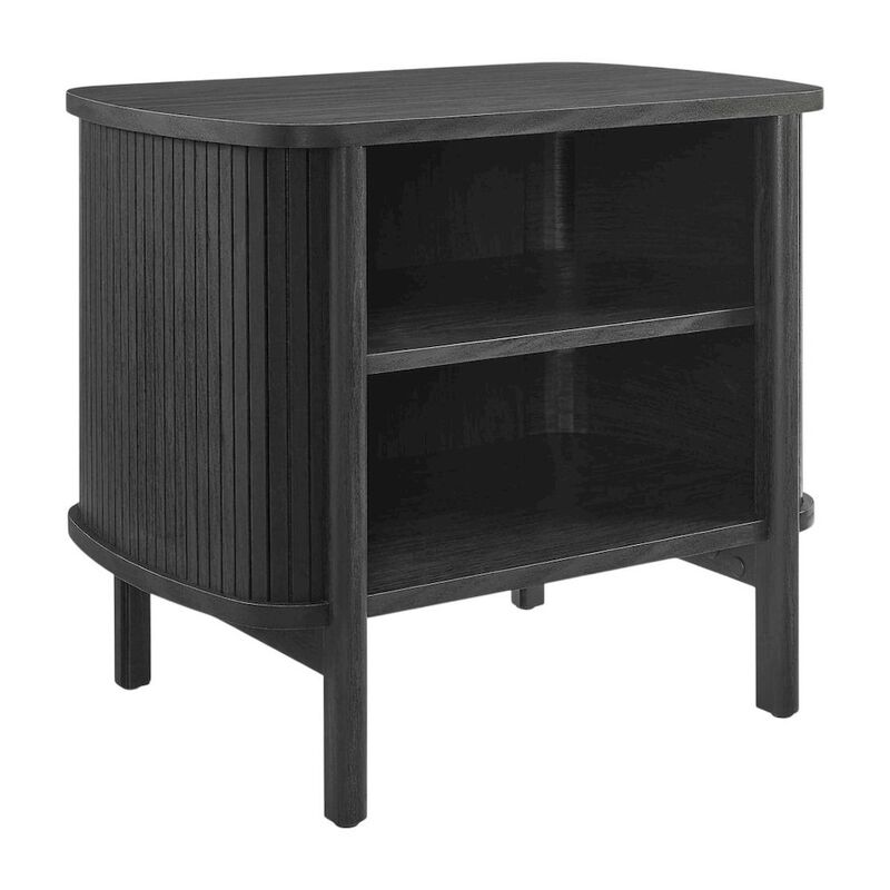 Nightstand with Open Storage in Black, for Bedroom Living Space image number 0