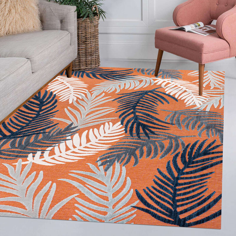 Montego High-Low Tropical Palm Area Rug