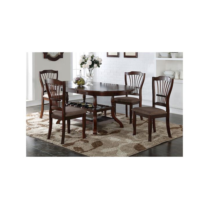 New Classic Furniture Bixby 5-Piece Wood Dining Room Set, Espresso