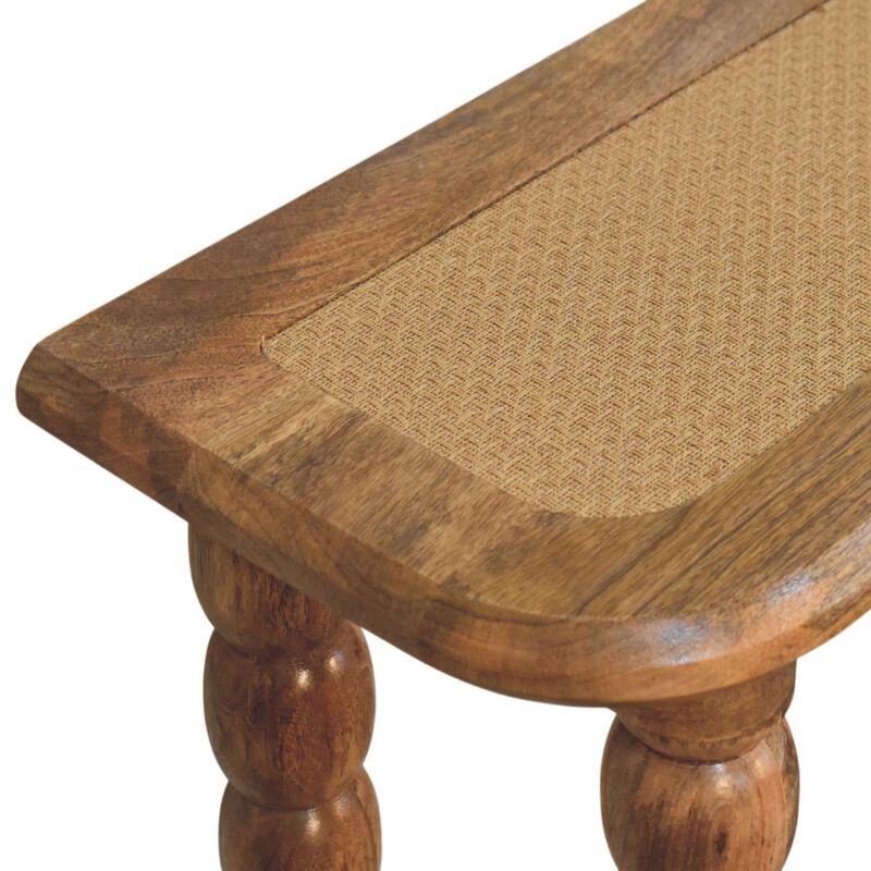 Artisan Furniture Solid Wood Spindle Rattan Console Table , Brown image number 5