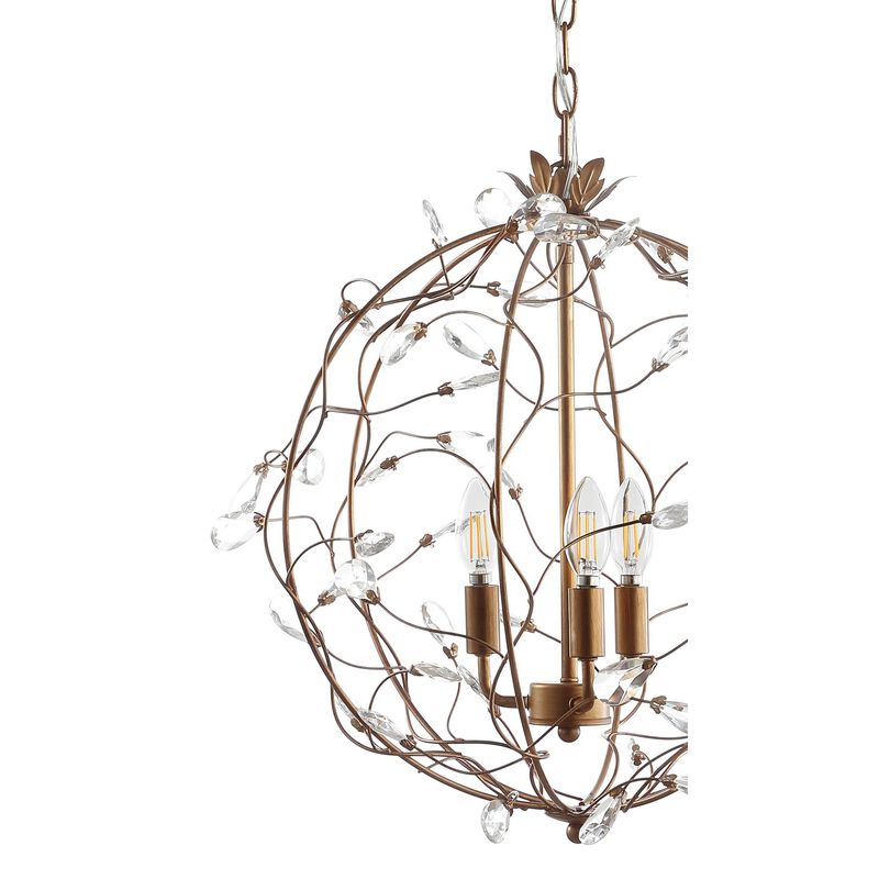 Isabelle Adjustable Metal/Glass LED Pendant