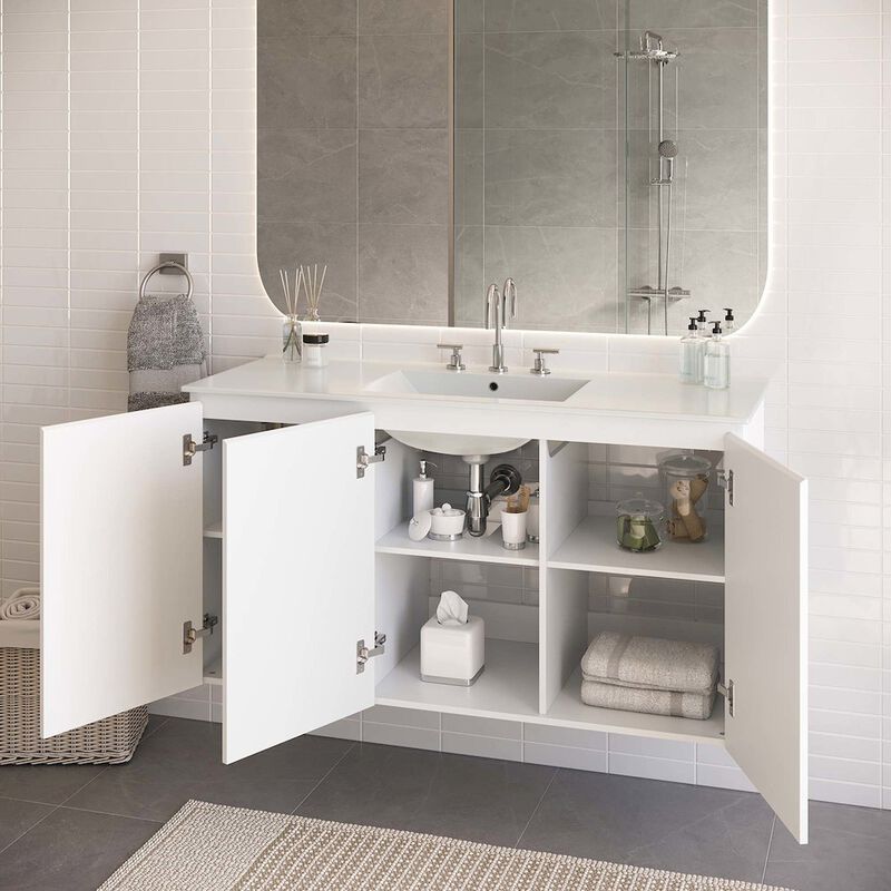 Bryn 48" Wall-Mount Bathroom Vanity image number 8