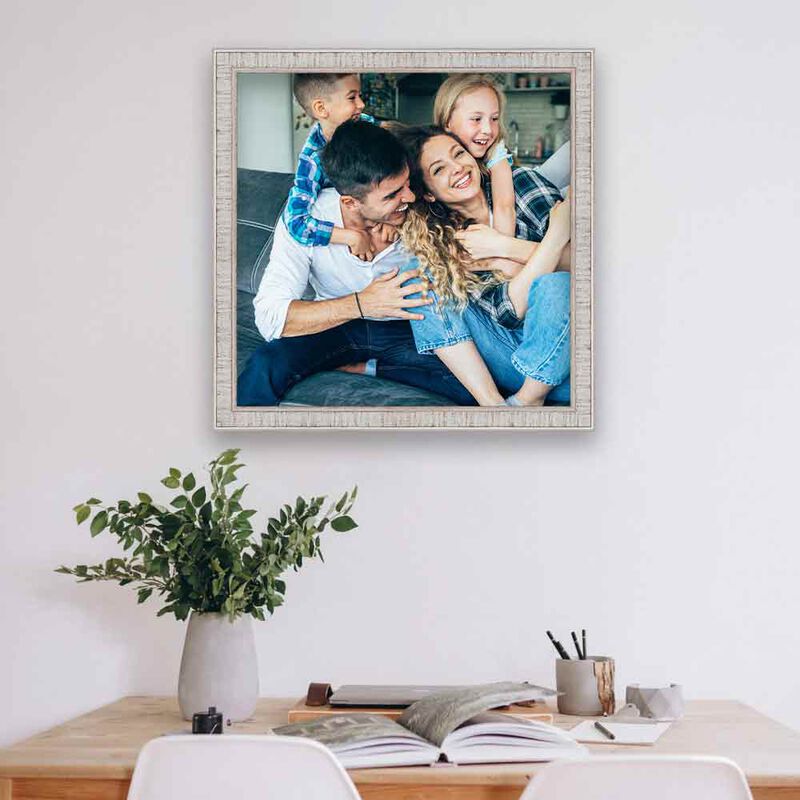 Rustic White Square Picture Frame