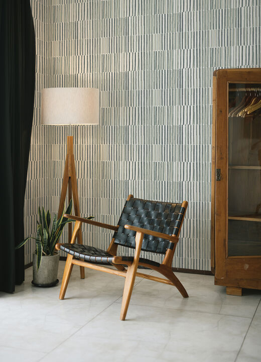 Sabah Slate Stripe Wallpaper (Set of 2)
