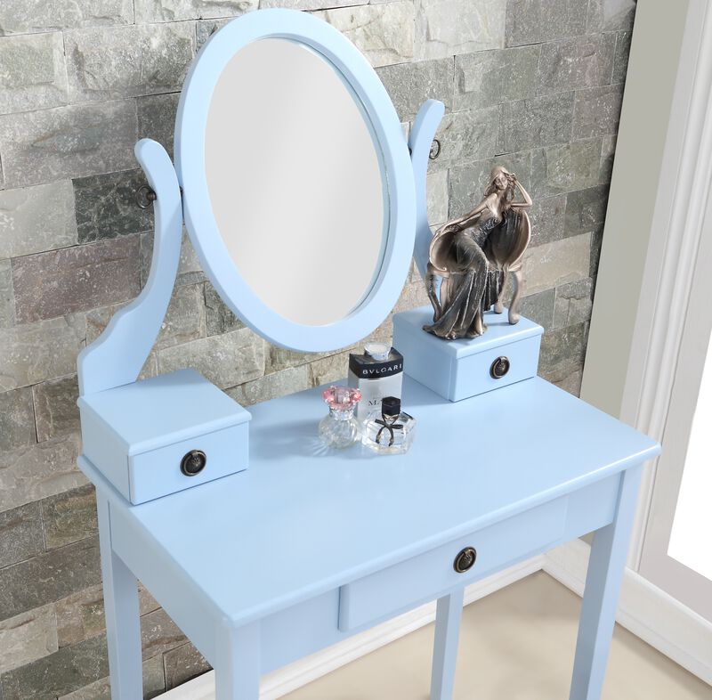 Kippef Makeup Vanity Table and Stool Set image number 3