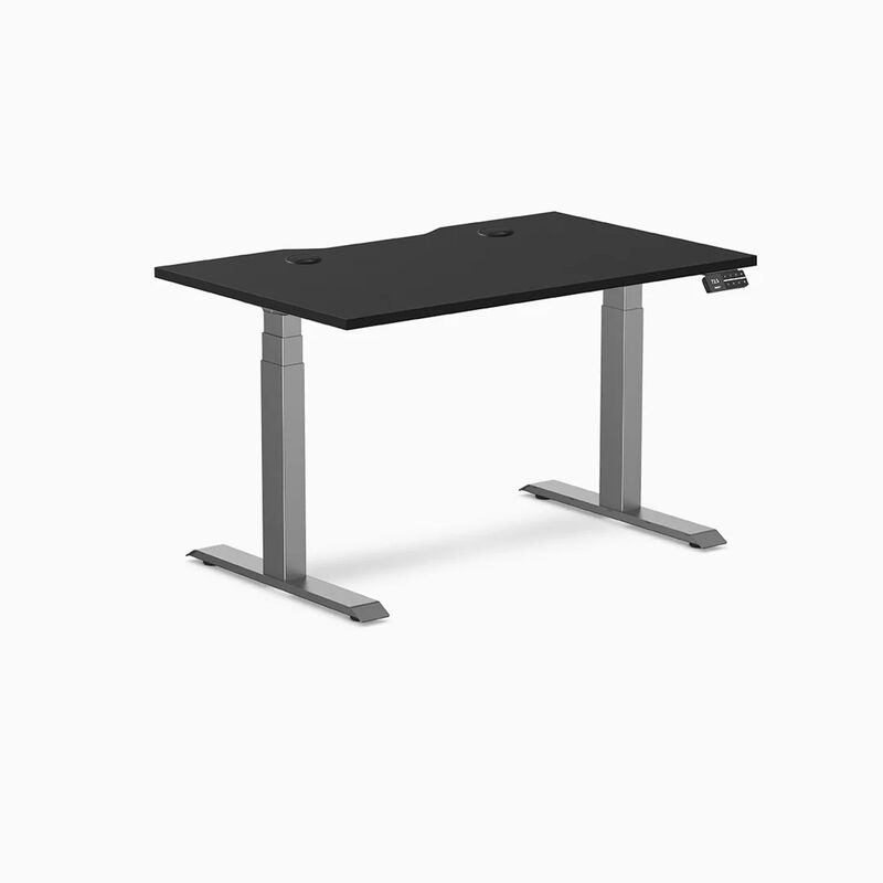 Desky Dual Scalloped Laminate Sit Stand Desk image number 0