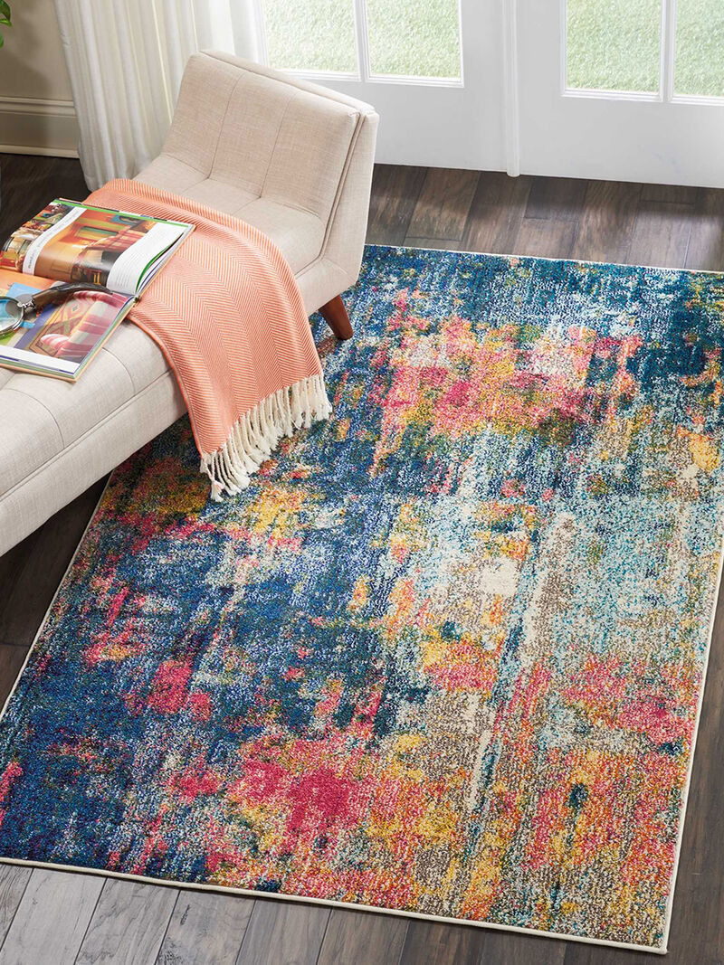 Celestial CES09 Blue/Yellow 3'11" x 5'11" Rug