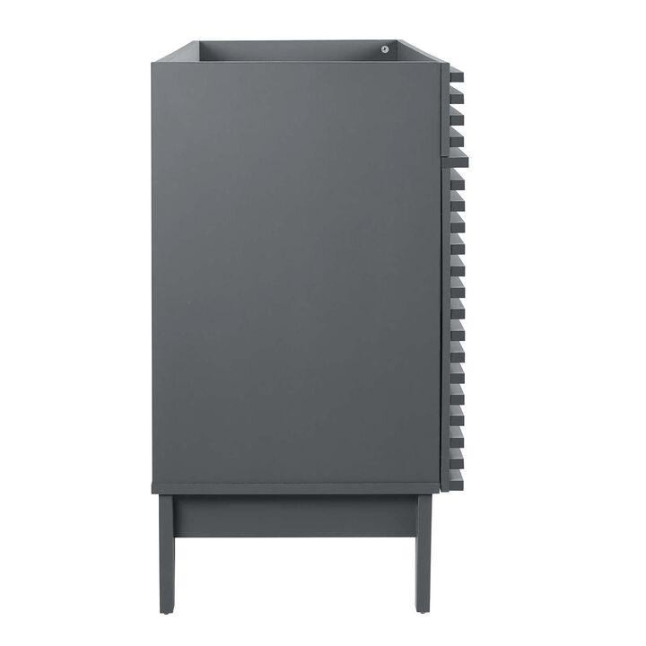 Modway Render 48" Double Sink Compatible (Not Included) Bathroom Vanity Cabinet in Gray