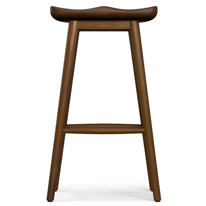 Teagan Modern Rustic 30 inch Bar Stool in Dark Walnut , Fully Assembled image number 1