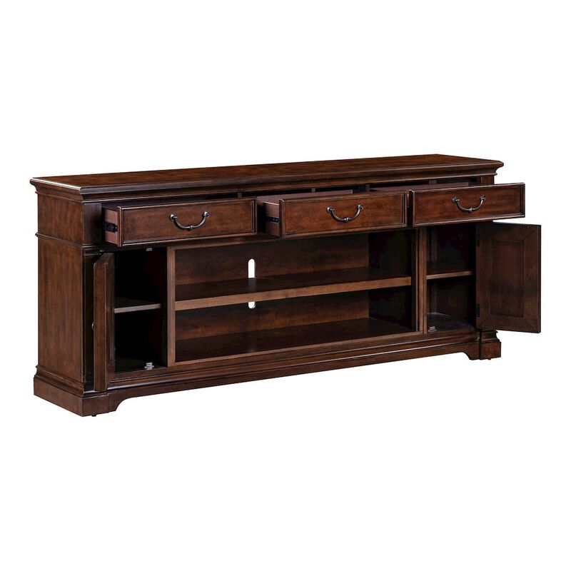 Liberty Furniture Arden Road 84 Inch TV Console for Living Room  - Satin Cherry image number 3