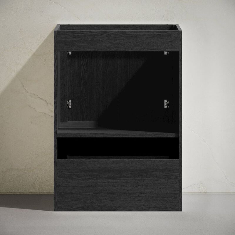 Virage 24" Freestanding Bathroom Vanity in Black Oak without Sink Top image number 3