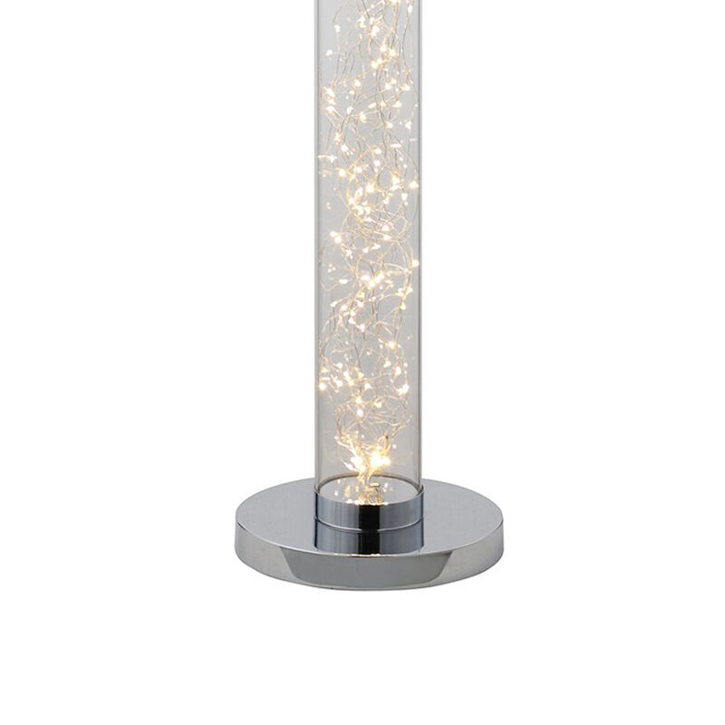 Floor Lamp with 360 Pieces LED Rope Bulbs, Silver-Benzara