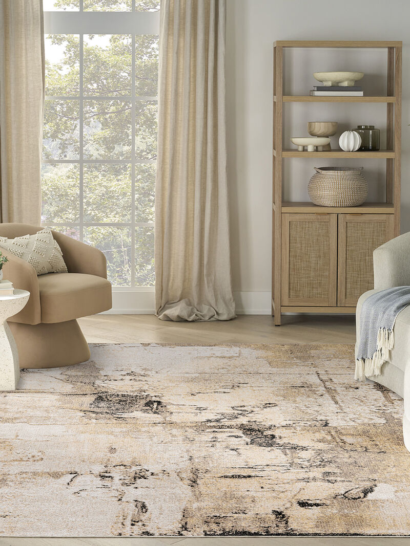 Washable Decor WSD09 Mocha 9' x 12' Rug