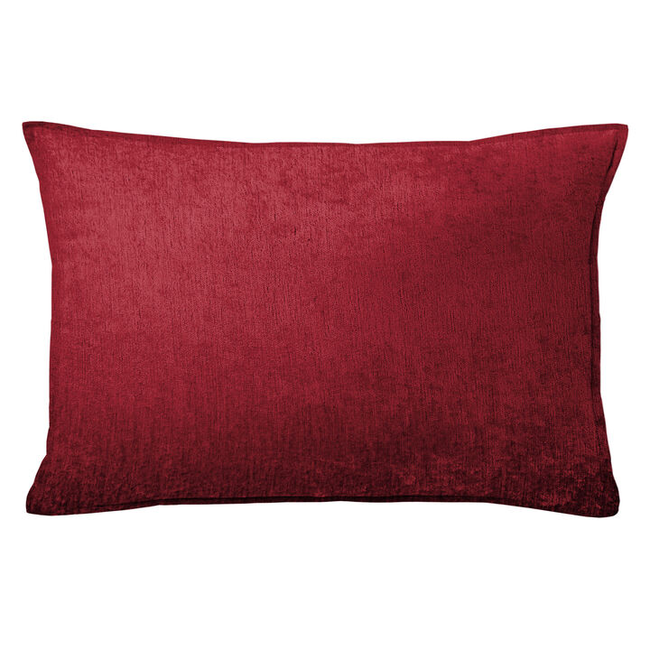 6ix Tailors Fine Linens Juno Velvet Red Decorative Throw Pillows