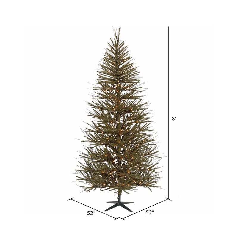 Vickerman 8' Vienna Twig Artificial Prelit Christmas Tree, Wide Angle Warm White LED Lights, Faux Christmas Tree, Seasonal Indoor Home Decor image number 4