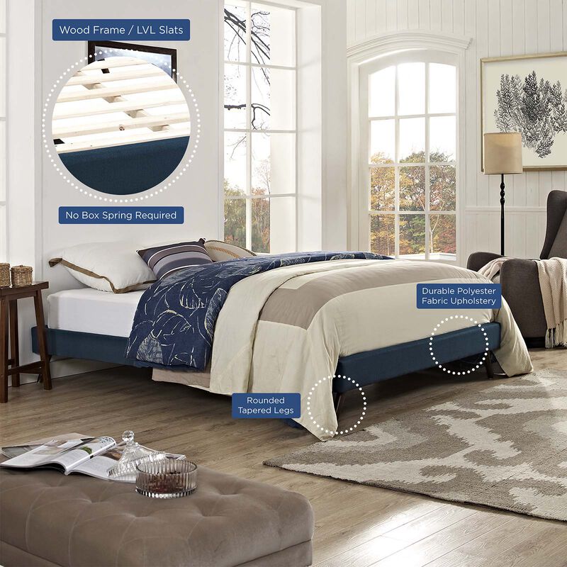 Modway - Loryn Queen Fabric Bed Frame with Round Splayed Legs image number 5