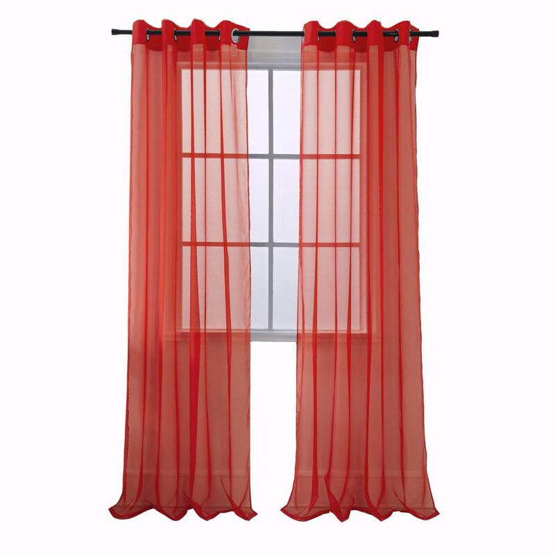 RT Designers Collection Cara One Sheer Grommet Light Filtering Curtain Panel