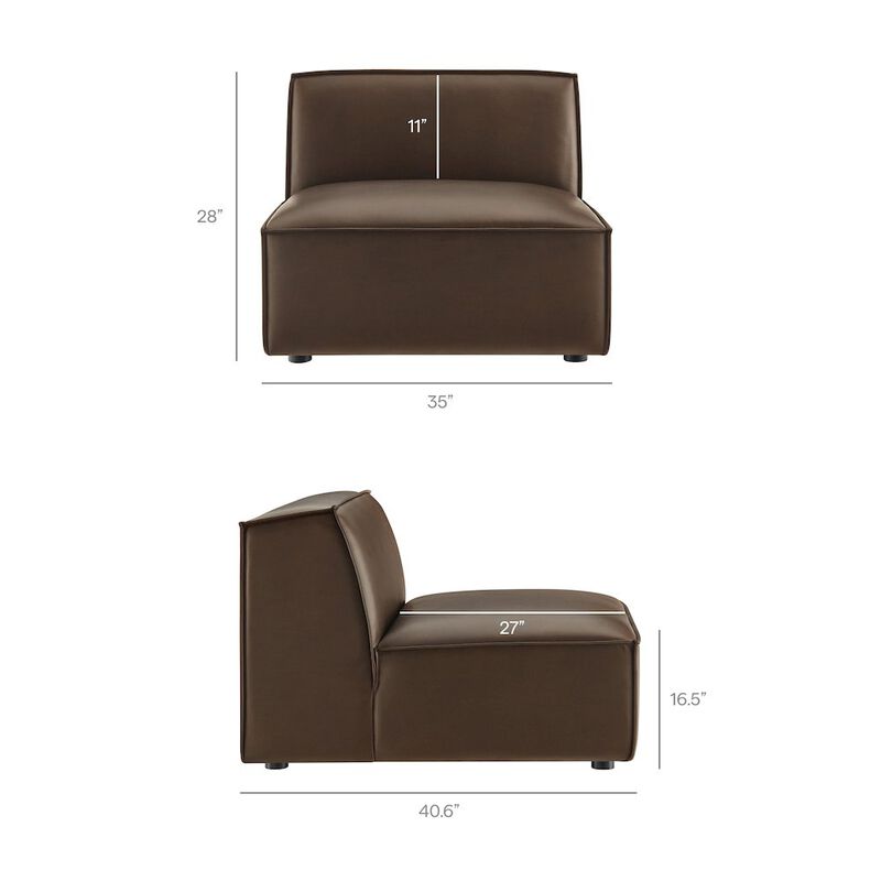 Restore 3-Piece Vegan Leather Modular Sofa Set image number 3