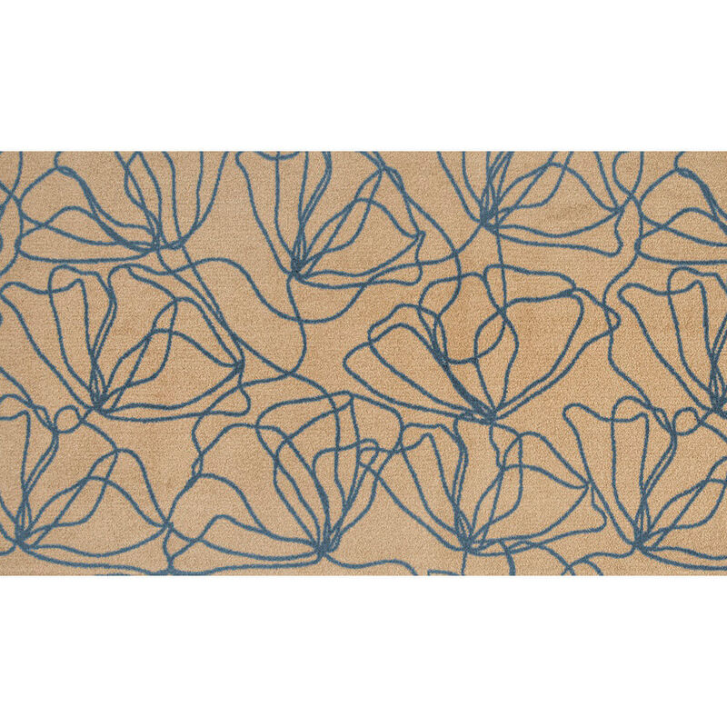 HomeRoots Floral Washable Area Rug With UV Protection image number 2