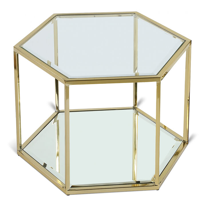 Meridian Furniture Sei Brushed Gold Coffee Table