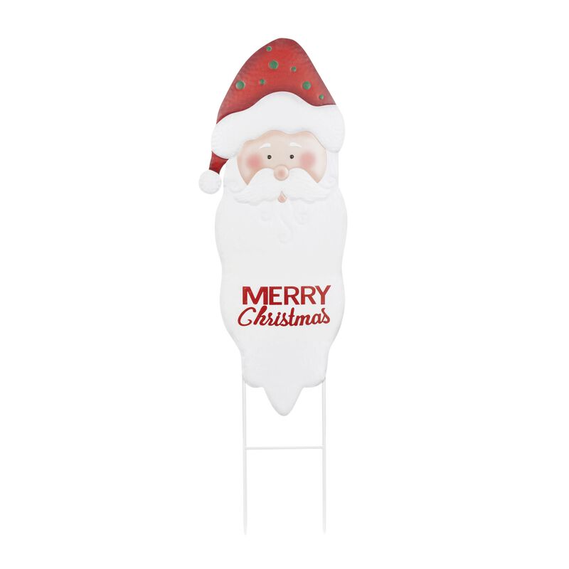 Christmas Santa Garden Stake  &ndash; Festive Outdoor Decoration for Yard, Walkway, or Porch Display