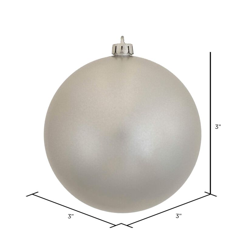 Vickerman 3" Silver Candy Ball Ornament, 12 per Bag image number 4