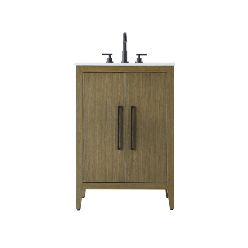Elegant Kitchen and Bath 24 Inch Single Bathroom Vanity In Chestnut Brown