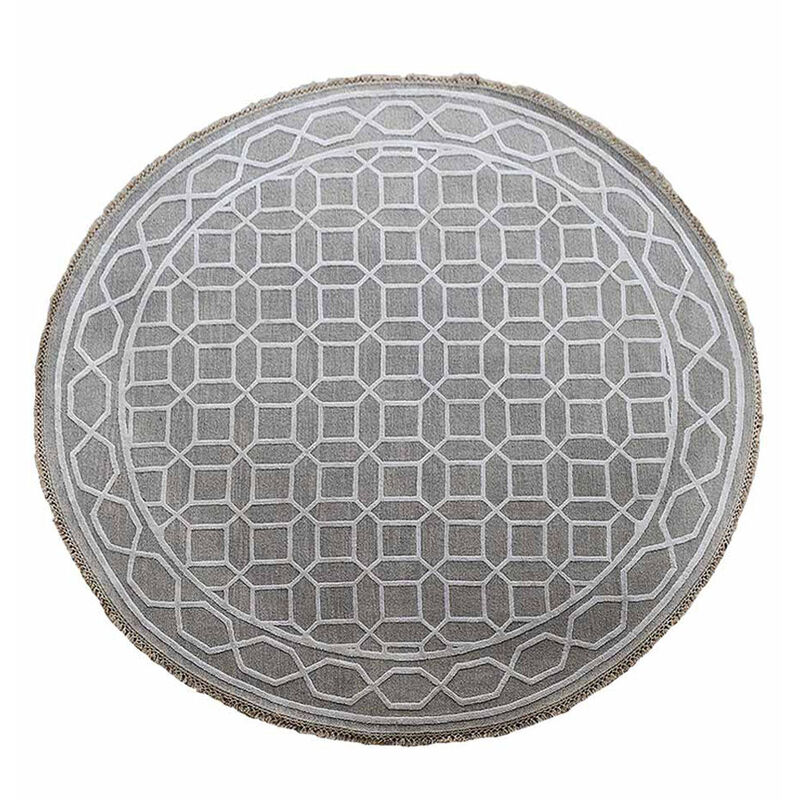 Rugsotic Carpets Hand Knotted Sumak Silk And Wool Size Area Rug Geometric Size SSW004 image number 0
