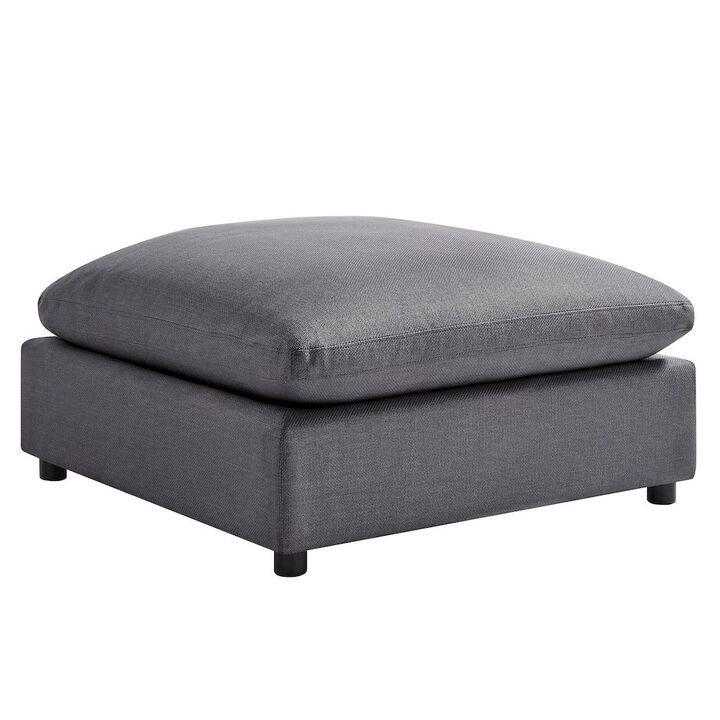Comfort Pointe Casella Charcoal Fabric Ottoman
