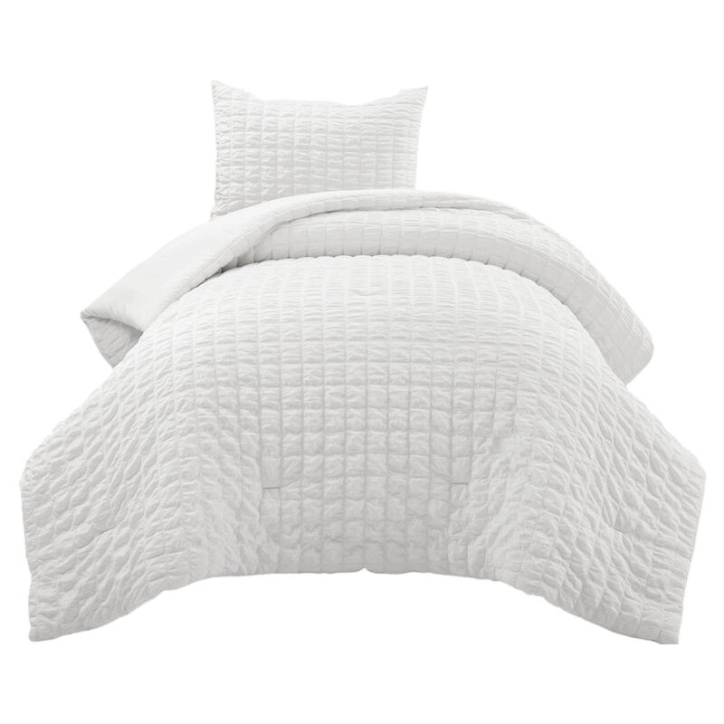 Soft Microfiber 2-Piece Comforter Set with Unique Crinkled Finish