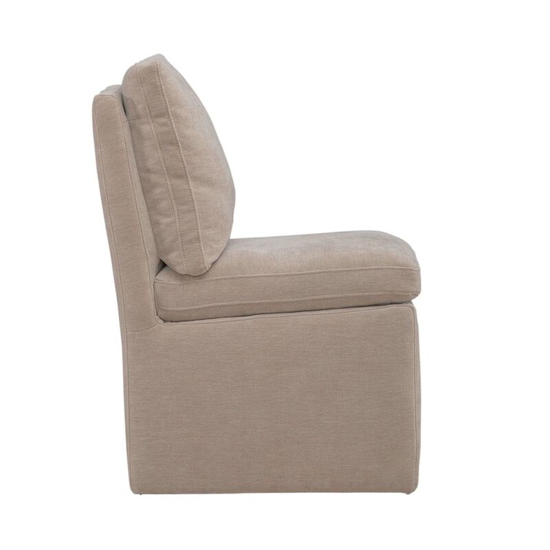 Liberty Furniture Accent Dining Chair with Castors - Squared Back - Ivory Upholstry image number 2