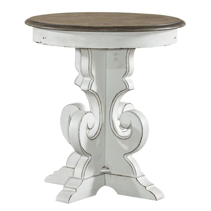 Liberty Furniture Magnolia Manor Round End Table in Antique