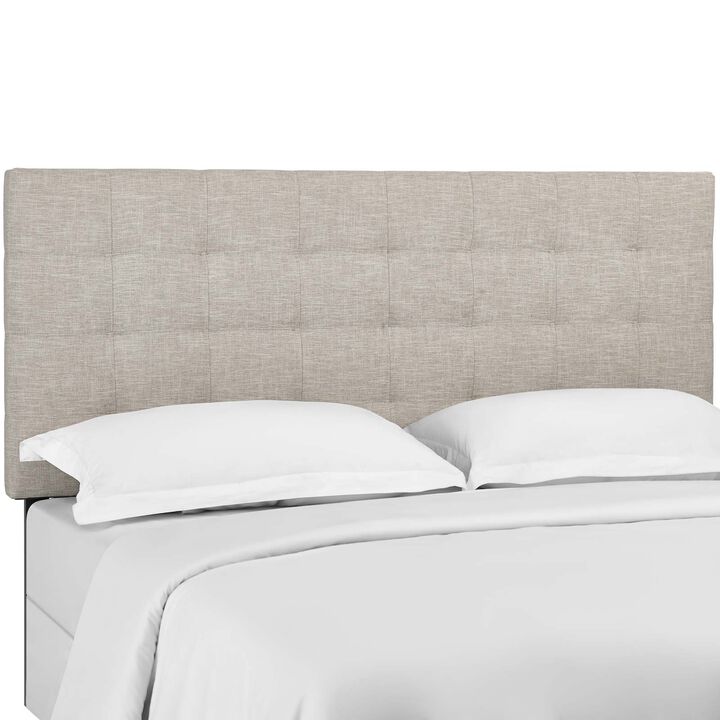 Modway - Paisley Tufted King and California King Upholstered Linen Fabric Headboard Beige