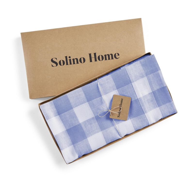 Solino Home 100% Pure Linen Tablecloth - Buffalo Check