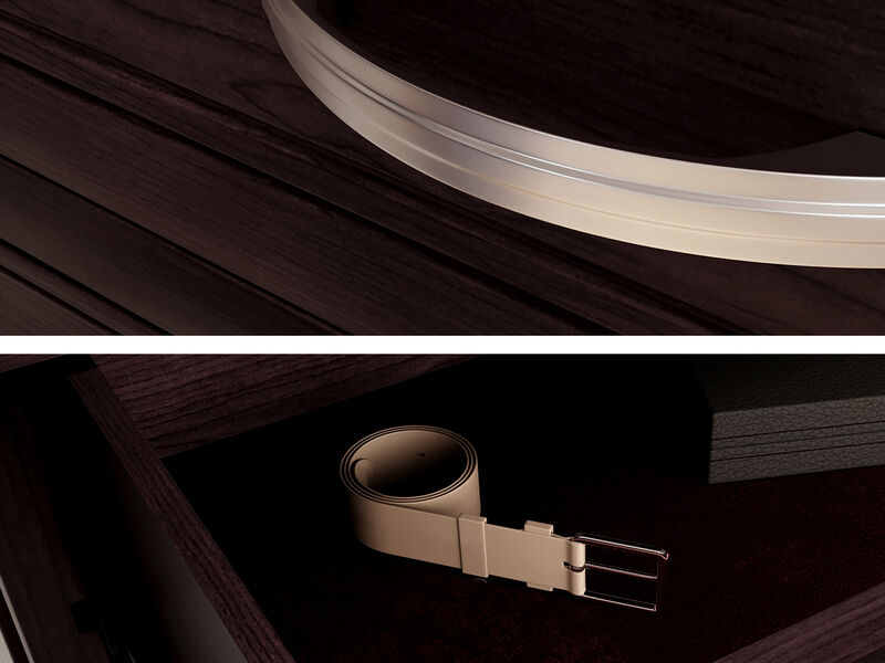 Solid Wood Reach-In Closet Organizer with 4 Drawers and Solid Wood Doors