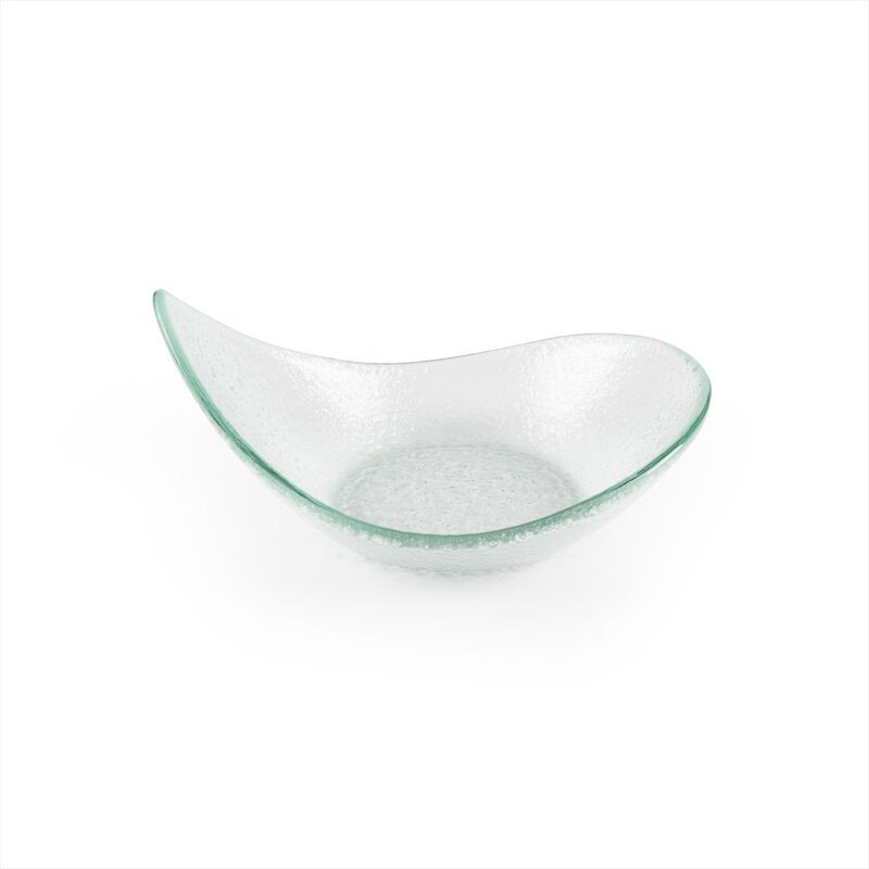 Turgla Fusion Glass 7.5" x 5.75" x h:3.25" 10 oz. Oval Clear Glass Bowl (Set of 4) image number 3