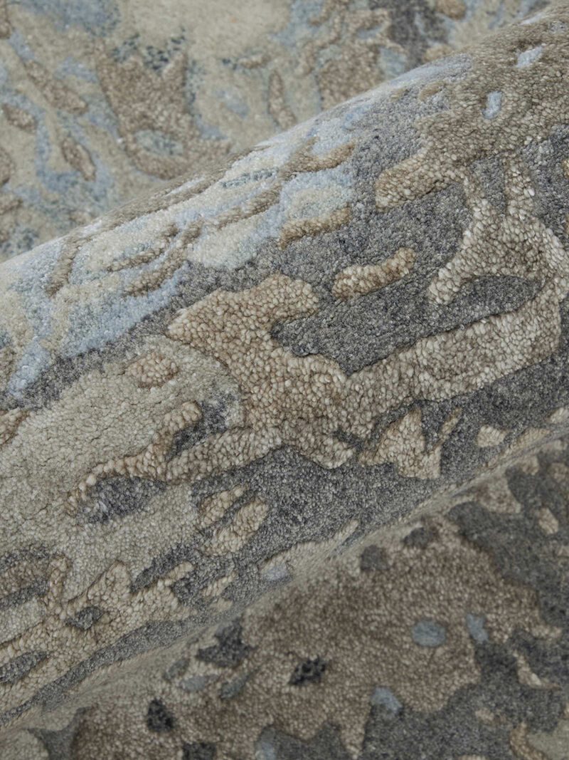 Zarah 8918F 10' x 14' Gray/Tan/Blue Rug