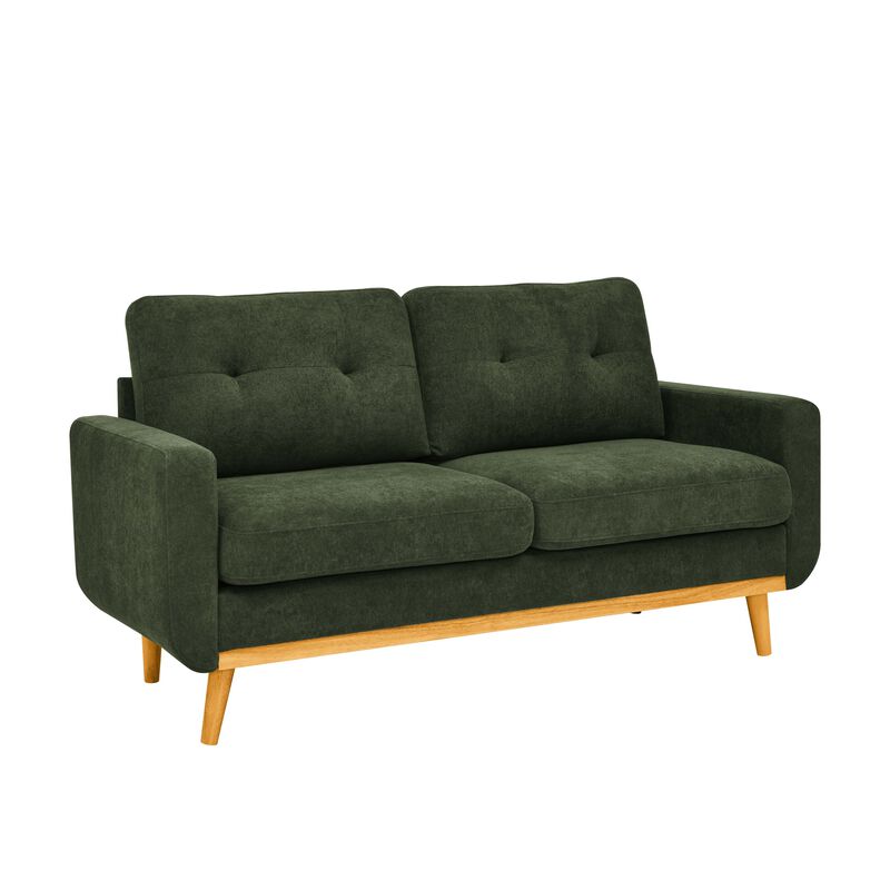 Samzum Mid-Century Modern Upholstered Tufted Loveseat image number 2